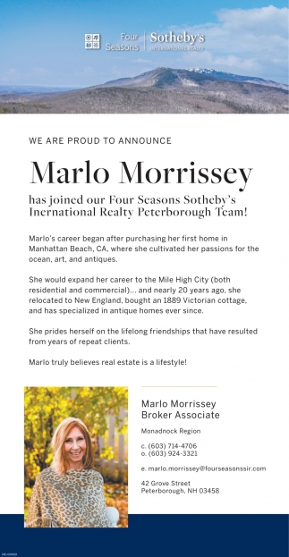 Marlo Morrissey, Four Seasons Sotheby's International Realty
