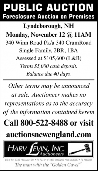 Public Auctions Near Me >> Public Auction Harv Leving Inc Auctioneers Public Auctions Near Me >> Public Auction Harv Leving Inc Auctioneers