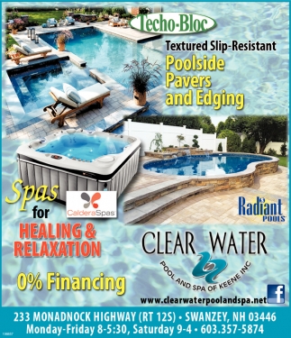 Spas For Healing Relaxation Clear Water Pool And Spa Keene Nh