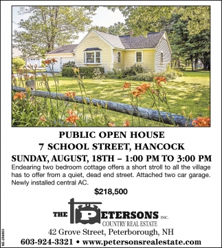 Public Open House The Petersons Inc Country Real Estate