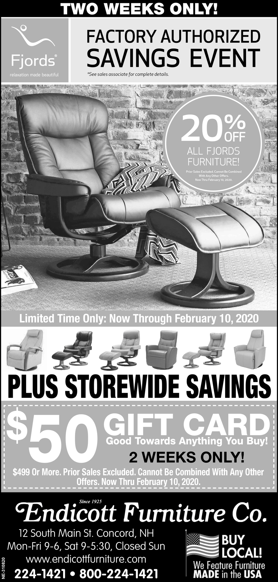 Factory Authorized Savings Event Endicott Furniture Co Concord Nh