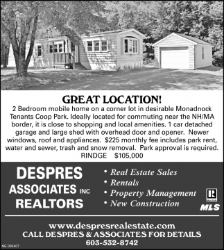 Great Location!, Despres And Associates, Inc , Jaffrey, NH