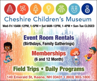 Event Room Rentals, Cheshire Children's Museum, Keene, NH