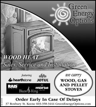 Wood Heat, Green Energy Options, Keene, NH