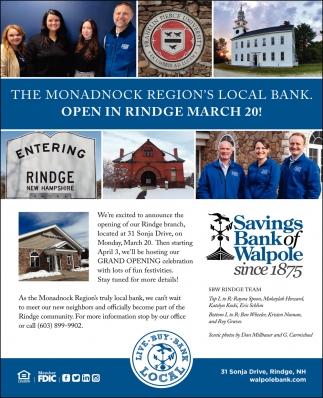 The Monadnock Region S Local Bank Open In Rindge March 20 Savings   8746.widea 