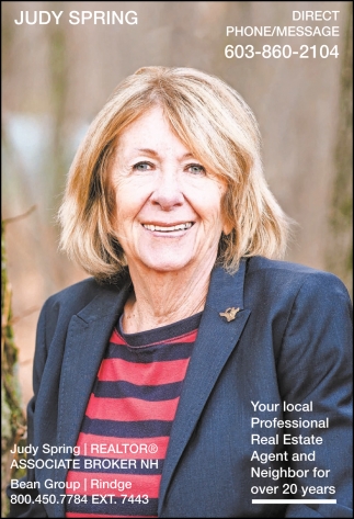 Your Local Professional Real Estate Agent, Bean Group Judy Spring