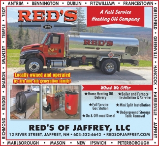 A Full Service Heating Oil Company, Red's Of Jaffrey , Jaffrey, NH