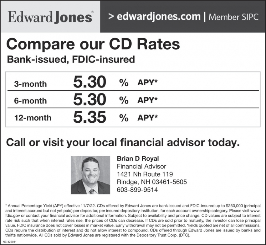 Edward Jones Cd Rates Today 2024 Esther Rhianon